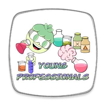 Young Professionals - Viereckiger Kühlschrankmagnet - Weiß - Vorne