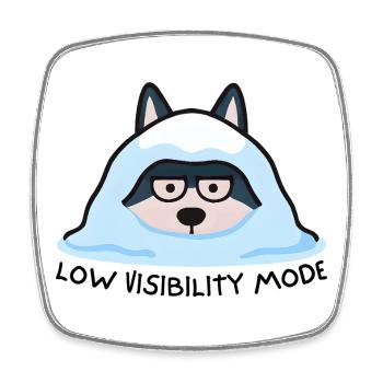 Stylische Husky in Schneedecke - Viereckiger Kühlschrankmagnet - Weiß - Vorne