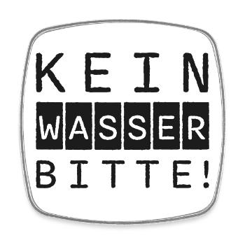 NO WATER PLEASE lettering - Square fridge magnet - white - Front