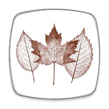 Herbstblätter Muster für Naturfans - Viereckiger Kühlschrankmagnet - Weiß - Vorne