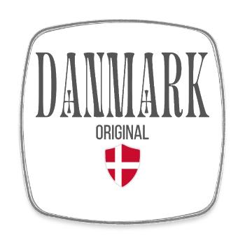 Originaire du Danemark, né au Danemark - Magnet carré - blanc - Devant