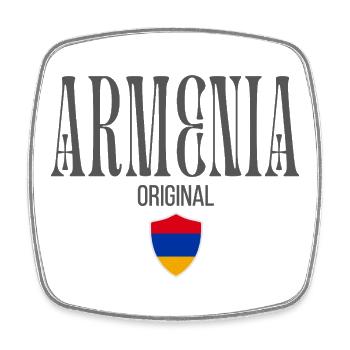 Ursprünglich aus Armenien, geboren in Armenien - Viereckiger Kühlschrankmagnet - Weiß - Vorne