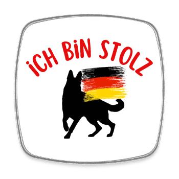 I am German - Square fridge magnet - white - Front