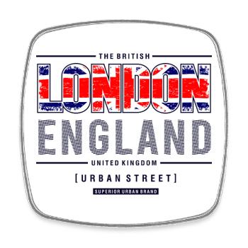 London Union Jack Cityscape Design - Square fridge magnet - white - Front