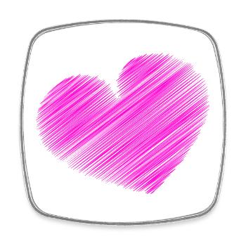 HEART. COUPLE. VALENTINE'S DAY. JUST MARRIED. Bachelorette party. - Square fridge magnet - white - Front