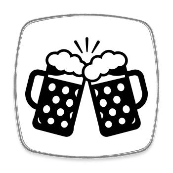 Cheers! - Square fridge magnet - white - Front