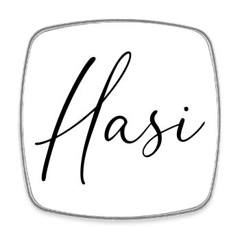 Hasi / Handwriting Design - Square fridge magnet - white - Front