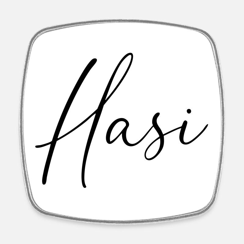 Hasi / Conception de l’écriture manuscrite - Magnet carré - blanc