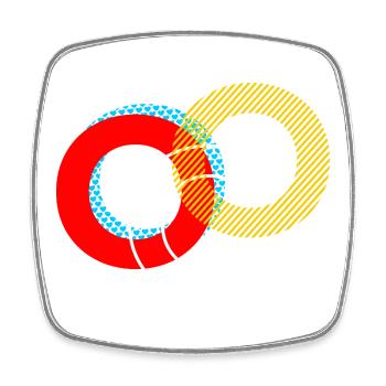 O Lettering Design - Viereckiger Kühlschrankmagnet - Weiß - Vorne