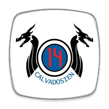 14 Calvadosium - Viereckiger Kühlschrankmagnet - Weiß - Vorne