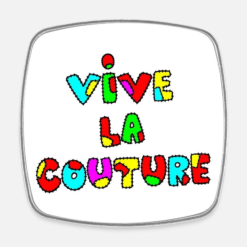 VIVE LA COUTURE ! - Magnet carré - blanc