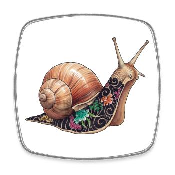 Yakuza Snail – Die langsame Tinte - Viereckiger Kühlschrankmagnet - Weiß - Vorne