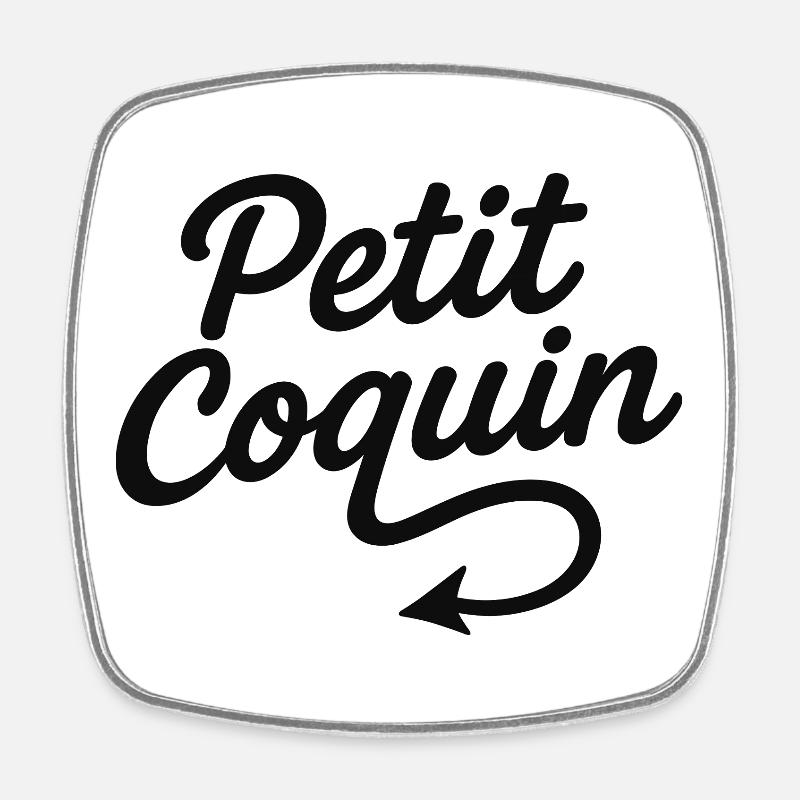 Petit Coquin - Magnet carré - blanc