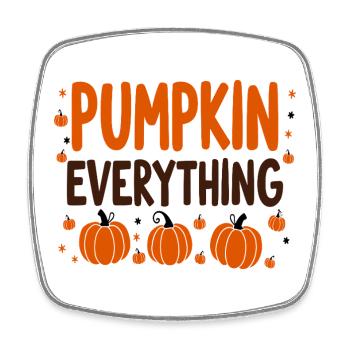 Pumpkin Everything Herbst Oktober - Viereckiger Kühlschrankmagnet - Weiß - Vorne