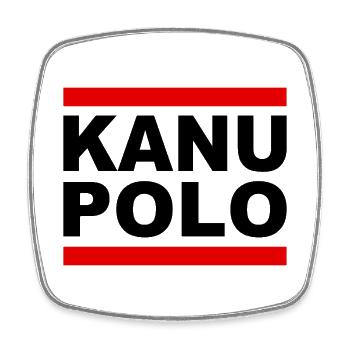 Canoë Polo - Canoë Polo - Pagayage - Pagaie - Sport - Magnet carré - blanc - Devant