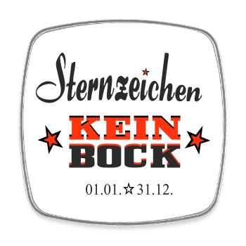 Sternchen Kein Bock Jahreskalender - Viereckiger Kühlschrankmagnet - Weiß - Vorne