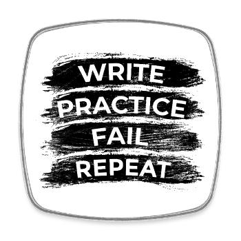 Motivational Trumpet Quote - Square fridge magnet - white - Front
