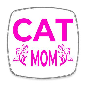feline - Square fridge magnet - white - Front