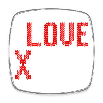 Ich liebe Weihnachten I love xmas Ugly Christmas - Square fridge magnet - white - Front