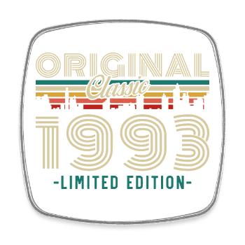 Original 1993 Vintage Retro Geburtstagsgeschenk - Viereckiger Kühlschrankmagnet - Weiß - Vorne