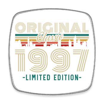 Original 1997 Vintage Retro Geburtstagsgeschenk - Viereckiger Kühlschrankmagnet - Weiß - Vorne