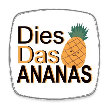 This The Pineapple – Pun - Square fridge magnet - white - Front