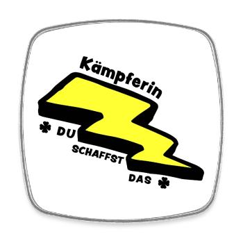 Glücksbringer: Kämpferin - Du schaffst das! - Viereckiger Kühlschrankmagnet - Weiß - Vorne
