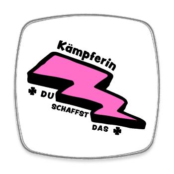 Glücksbringer: Du schaffst das! Kämpferin - Viereckiger Kühlschrankmagnet - Weiß - Vorne