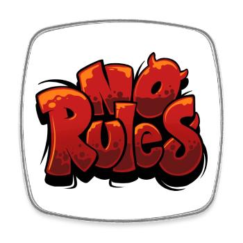 No rules Graffiti Urban Red - Square fridge magnet - white - Front