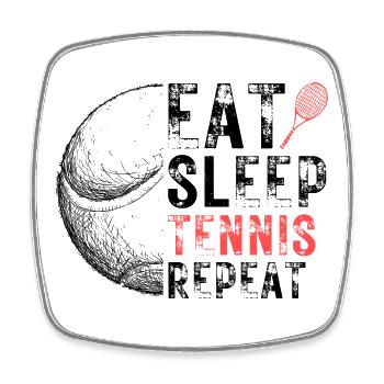 Tennis Passion Design Tennis Quote - Square fridge magnet - white - Front