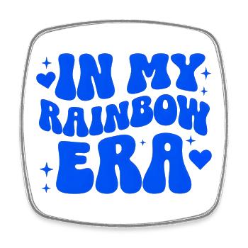 Rainbow Era Pride LGBTQ Queer Regenbogen Festival - Square fridge magnet - white - Front