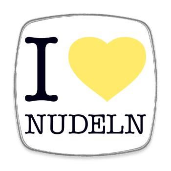 I love pasta - Square fridge magnet - white - Front
