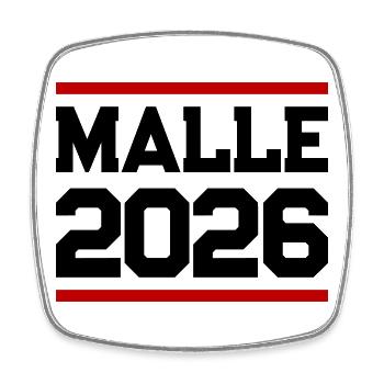 Malle 2026 Mallorca - Square fridge magnet - white - Front