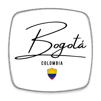 Elegantes Design Bogotá, ich liebe Bogotá - Viereckiger Kühlschrankmagnet - Weiß - Vorne