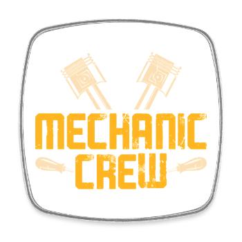 Car Mechanic Mechatronics Technician Screwdriver Gift - Square fridge magnet - white - Front