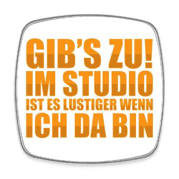 Gib's zu! Bodybuilding Bodybuilder Gym Kraftsport - Viereckiger Kühlschrankmagnet - Weiß - Vorne