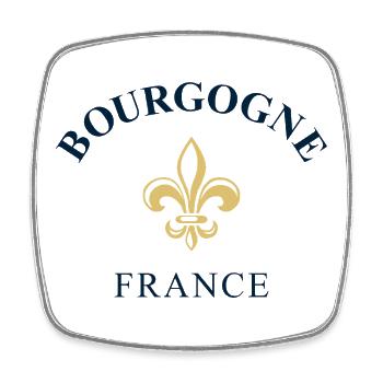 Bourgogne Burgund France Frankreich - Viereckiger Kühlschrankmagnet - Weiß - Vorne