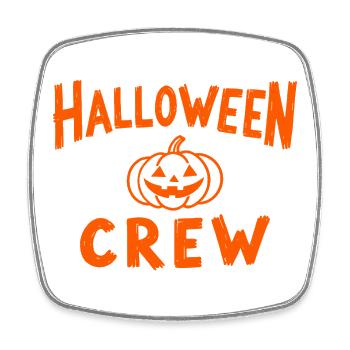Équipe d’Halloween Pumpkin Head Troop - Magnet carré - blanc - Devant