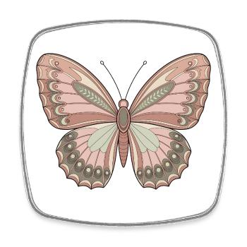 Boho Butterfly - Square fridge magnet - white - Front