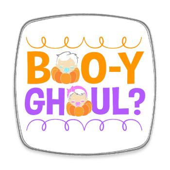 Halloween Gender Reveal - Viereckiger Kühlschrankmagnet - Weiß - Vorne