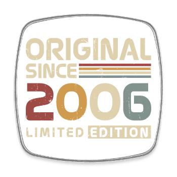 Original 2006 Vintage Vintage Birthday Retro - Square fridge magnet - white - Front