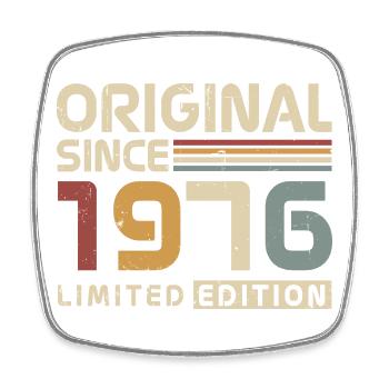 Original 1976 Jahrgang Vintage Geburtstag Retro - Magnet carré - blanc - Devant