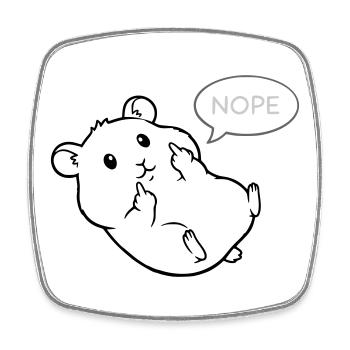 hamster paresseux hamster amant hamster propriétaire de hamster - Magnet carré - blanc - Devant