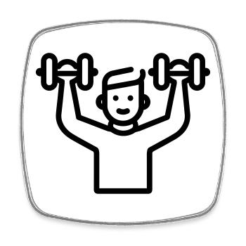 bodybuilding - Square fridge magnet - white - Front