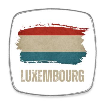 Flagge von Luxemburg, ich liebe Luxemburg - Viereckiger Kühlschrankmagnet - Weiß - Vorne