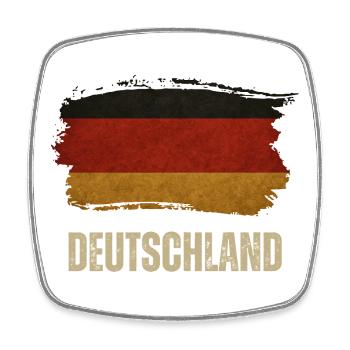 Grunge flag of Germany, proud German - Square fridge magnet - white - Front