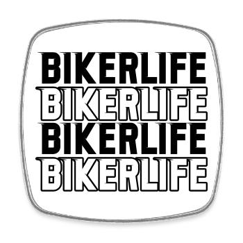 Biker_life_fast - Magnet carré - blanc - Devant