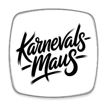 Karnevalsmaus Karneval Köln Kölner Karnevals Maus - Viereckiger Kühlschrankmagnet - Weiß - Vorne