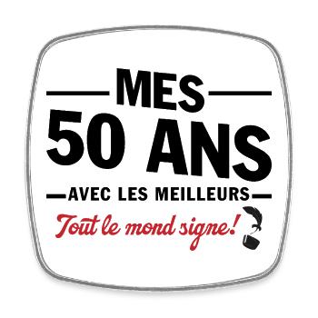 50th Anniversary 1975 Funny Gift - Square fridge magnet - white - Front