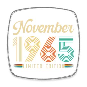 Novembre 1965 Anniversaire Vintage Rétro Cadeau - Magnet carré - blanc - Devant